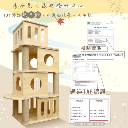 貓本屋 台灣製 雙層疊疊樂 實木大貓窩 階梯貓跳台