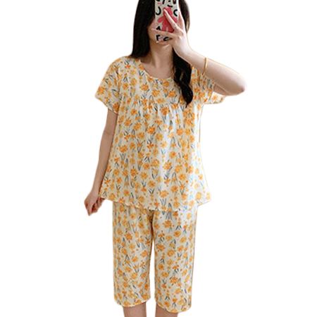 涼爽透氣寬鬆印花居家睡衣 L~2XL多款式任選 舒適休閒居家服棉綢輕柔透氣
