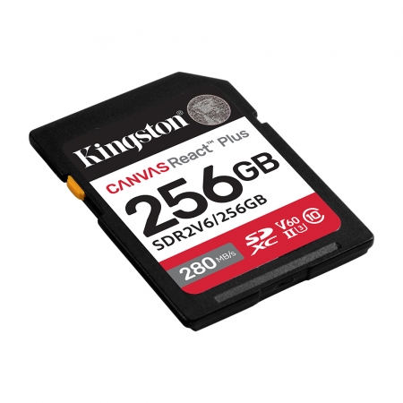 金士頓 256G Canvas React Plus SDXC UHS-II V60 相機記憶卡 專業攝影（KT-SDR2V6-256G）