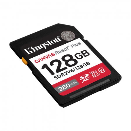 金士頓 128G Canvas React Plus SDXC UHS-II V60 相機記憶卡 專業攝影（KT-SDR2V6-128G）