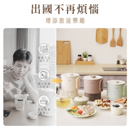 JWAY 全球鍋｜國際電壓旅行快煮鍋 JY-KT601（雙電壓 快煮鍋 美食鍋 電火鍋 出國露營 旅行）