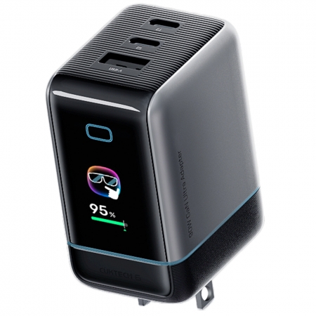 CUKTECH 酷態科 6號Ultra 65W GaN氮化鎵 充電器套裝組 帶螢幕及摺疊式插頭 AD653U-US