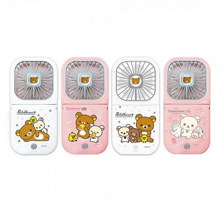 【好買點數放大】Rilakkuma 拉拉熊可調角度超輕薄折疊小風扇（附掛繩）