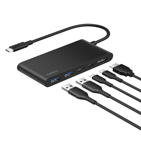Belkin USB-C 5合1 Hub 集線器 5Gbps 100W PD （AVC022fqBK）