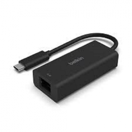 Belkin type-C 轉 2.5GB高速乙太網路 公轉母 9cm （INC012btBK）