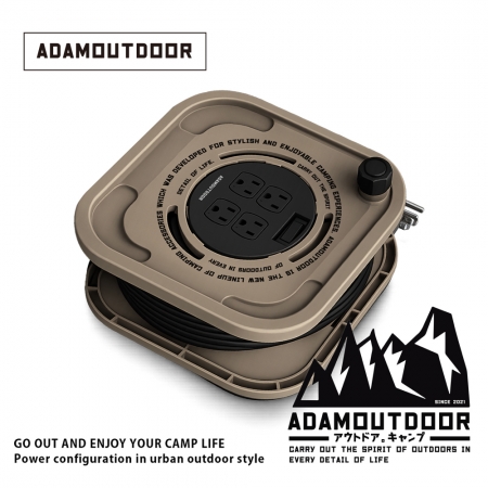 ADAMOUTDOOR | 15M3PIN一切四座迴旋輪座動力線 （ADPW-YS3P4115）捲線、輪座、延長線