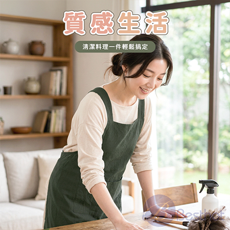 【Besthot】交叉肩帶純色圍裙 工作圍裙