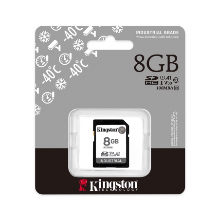 Kingston Industrial 工業級 SDHC 記憶卡 8GB 高耐用 U3 V30 大卡（KT-SDIT-8G）