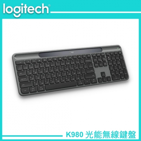Logitech 羅技 Slim Solar＋ K980 光能無線鍵盤 - 石墨灰（LOGI-K980B）