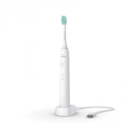 【PHILIPS 飛利浦】輕巧軟毛音波震動牙刷 HX2421/02 輕羽白 