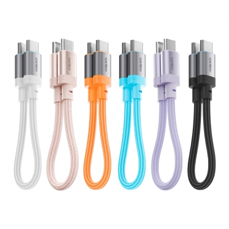 CUKTECH 酷態科 240W TYPE-C 15cm 磁吸摺疊 編織快充線 6A 充電線 短線 六色可選（15公分/CTC615S）