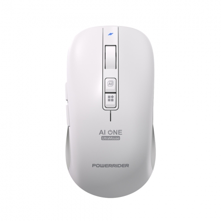 PowerRider AI ONE 智慧滑鼠 S1 三模無線（2.4G/雙藍牙） 7鍵多功能 獨立AI語音/自訂鍵 4000DPI
