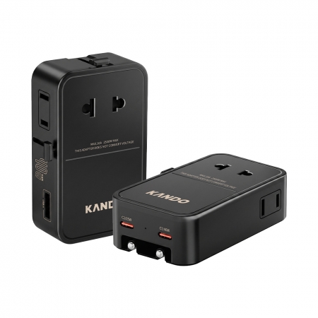 Kando 超薄轉換插頭 多合一萬國轉接頭 KA-40W 旅行轉接插座 3AC＋2C＋1A