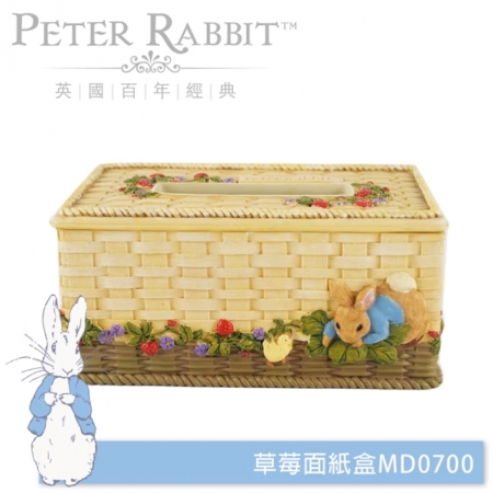 10月購物節限定特惠~【PETER RABBIT 比得兔】比得兔草莓面紙盒＋餐巾架
