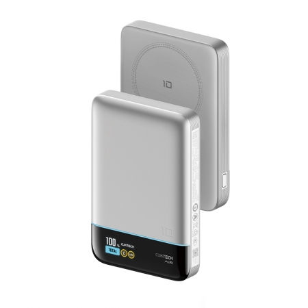 CUKTECH 酷態科 WPB100P 10號超級磁吸電能卡 行動電源 10000mAh-55W （銀白） （本體Wh＋3C標示）