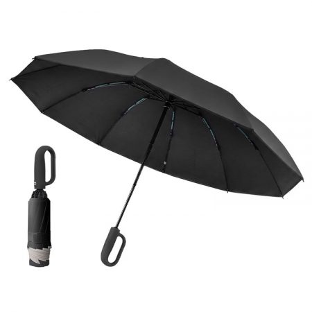 【好買點數放大】FJ 反向環扣全自動黑膠UPF50＋抗UV防曬晴雨傘UV2 （反向收傘 雨水不落地）