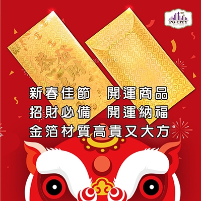 年節商品-雙面彩色金箔1000元 開運發財金箔錢母 發財金 5張1000彩鈔＋5個金箔紅包袋組-PG CITY 