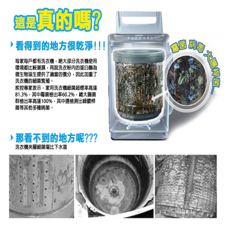 強力洗衣機槽清潔劑（150g x4包/盒）-2盒