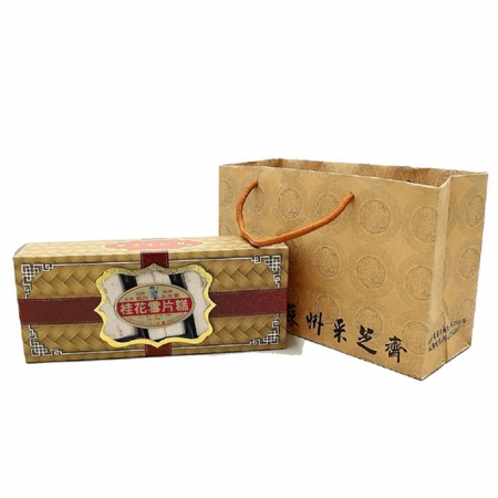 【蘇州采芝齋】桂花/核桃雪片糕禮盒任選4盒（460g/盒）附提袋