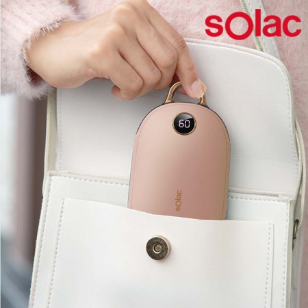 【Solac】充電式暖暖包 粉 SJL-C02P  ★
