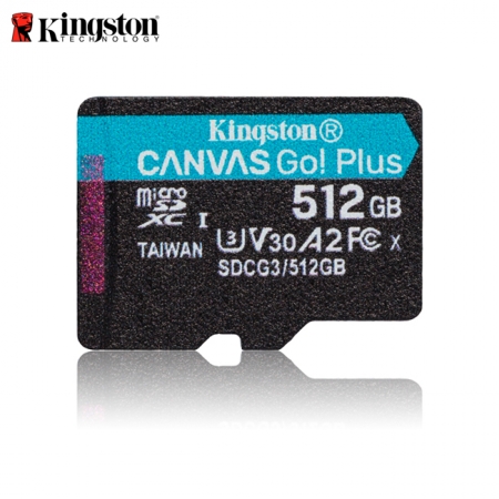 金士頓 Kingston Canvas Go! PLUS microSD 最新高速記憶卡 512GB（KTCG3-512G）