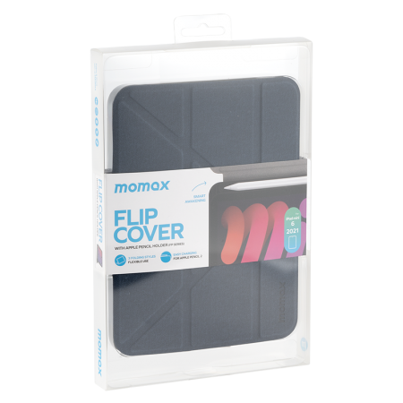 Momax ipad mini6保護套 8.3吋 Flip Cover 連筆糟保護套 防摔殼 灰/藍 FPAP21S