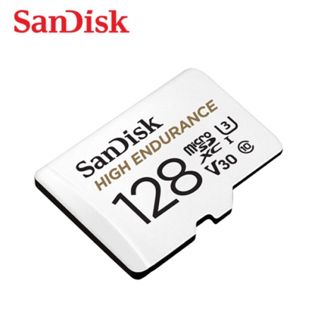SanDisk 高耐寫度 microSD 記憶卡 128GB 監視器/行車記錄器專用 附轉卡 （SD-SQQNR-128G）