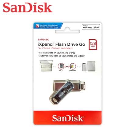SanDisk 128GB iXpand Go 雙用隨身碟 iPhone適用 手機儲存裝置 OTG （SD-IXP-60N-128G）