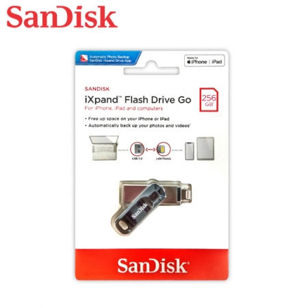 SanDisk 256GB iXpand Go 雙用隨身碟 iPhone適用 手機儲存裝置 OTG （SD-IXP-60N-256G）