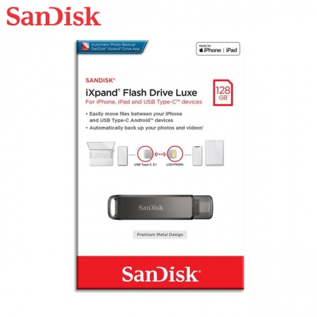 SanDisk 128GB iXpand Luxe Lightning/Type-C雙接頭 隨身碟 iPhone 安卓適用（SD-IXP-70N-128G）