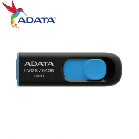 ADATA 威剛 UV128 64GB USB 3.2 高速隨身碟 黑色 公司貨（AD-UV128-64G）
