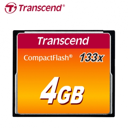 Transcend 創見 CF卡 133X Compact Flash 4GB 記憶卡 MLC快閃記憶體 小容量（TS-CF133-4G）