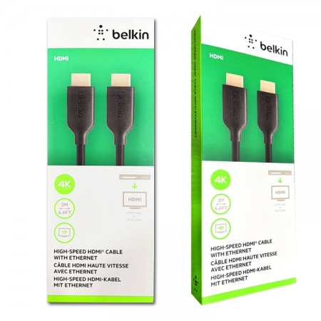 Belkin UltraHD 4K/1080p 高速HDMI連接線2M（F3Y021BT2M） 電視連接線