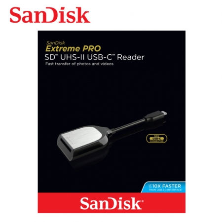 SanDisk Extreme PRO SD UHS-II USB-C 高速 讀卡機 相機記憶卡專用 （SD-CR409）