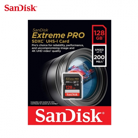 SanDisk Extreme PRO SDXC 128G 相機記憶卡 V30 U3 190MB 專業攝影高速記憶卡（SD-SDXXD-128G）