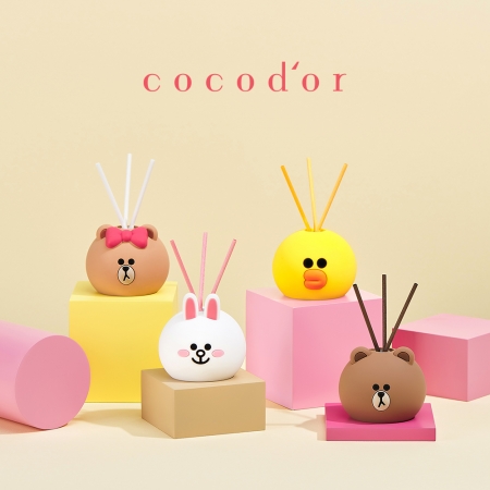 【cocodor】LINE FRIENDS 造型擴香瓶50ml＋香氛吊卡-掛勾款（香氣任選）