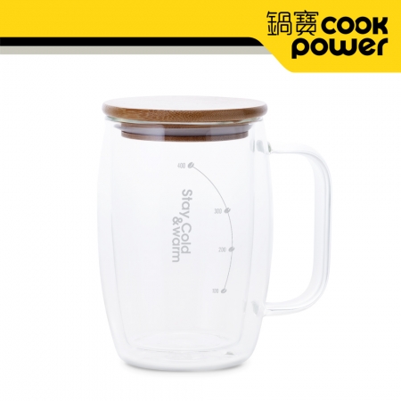 【CookPower 鍋寶】雙層玻璃冰鎮咖啡杯2入組（500ml）EO-DGS501Z2