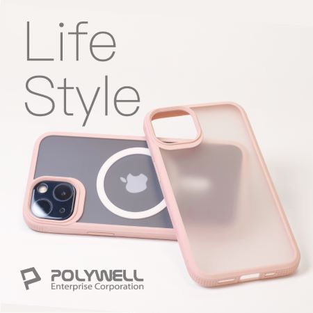 POLYWELL 磁吸式手機殼 粉框磨砂背蓋 軍規防摔 適用iPhone 13 14 Magsafe 寶利威爾 台灣現貨