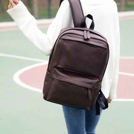 《Sherrell 雪瑞兒》休閒男士 旅行包 學生 高中生 書包 時尚雙肩包 背包--咖啡
