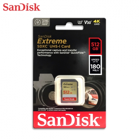 SanDisk Extreme SDXC UHS-I 512GB U3 V30 相機記憶卡 速度180MB/s（SD-SDXVV-512G）