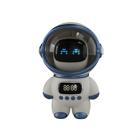 宇航員AI智能語音藍牙音響 時鐘 鬧鐘 音箱 小夜燈（二色可選）