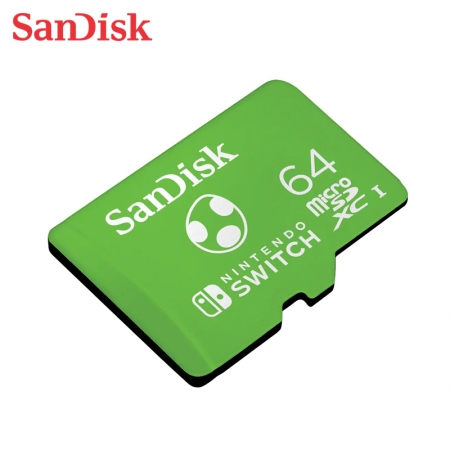 新款 SanDisk Switch專用 記憶卡 64GB microSD 瑪利歐 耀西 任天堂官方授權 公司貨 （SD-SQXAO-64G）