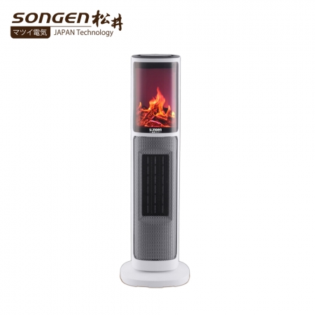 松井 3D擬真火焰陶瓷立式電暖器/暖氣機/電暖爐（附遙控） KR-907T