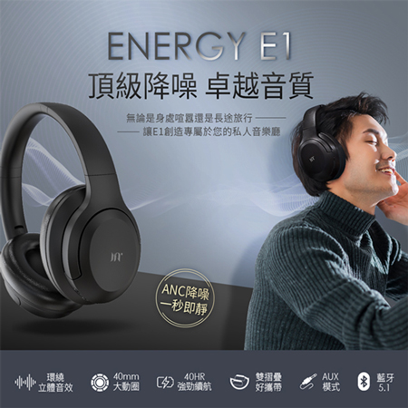 【Miuzic沐音】Energy E1 ANC降噪沉浸式立體聲無線藍牙頭戴式耳機