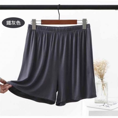 莫代爾高彈涼感舒適寬鬆短褲 居家休閒褲睡褲-2入組