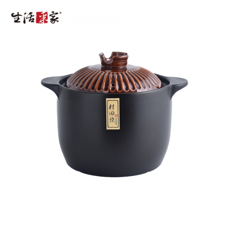 【生活采家】日式古銅赤耐熱燉煮陶鍋5.5L#74001