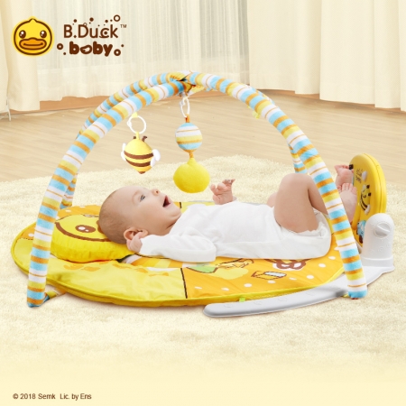 黃色小鴨 腳踏鋼琴 啟發玩具 益智玩具 0-1歲 健身架 嬰兒玩具 寶寶音樂毯 滿月 禮品