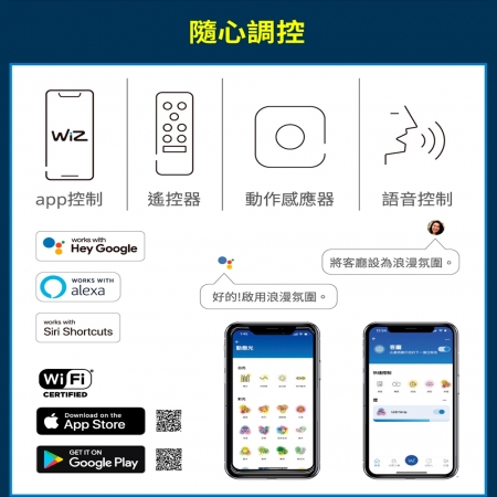 Philips 飛利浦 WiZ 13W LED 全彩燈泡（PW019） 燈泡 變色燈泡 調光調色