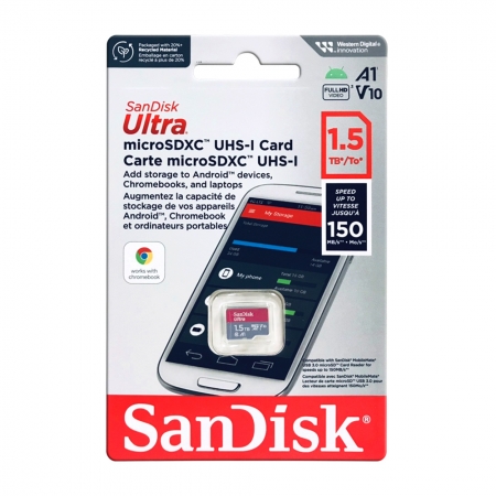 SanDisk Ultra A1 UHS-I 1.5TB 記憶卡 microSD TF卡 大容量 速度150MB/s 公司貨（SD-SQUAC-1500G）