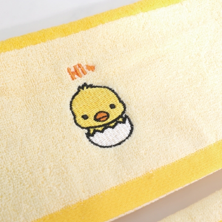 【星紅織品】可愛黃色小雞兒童毛巾-24入組